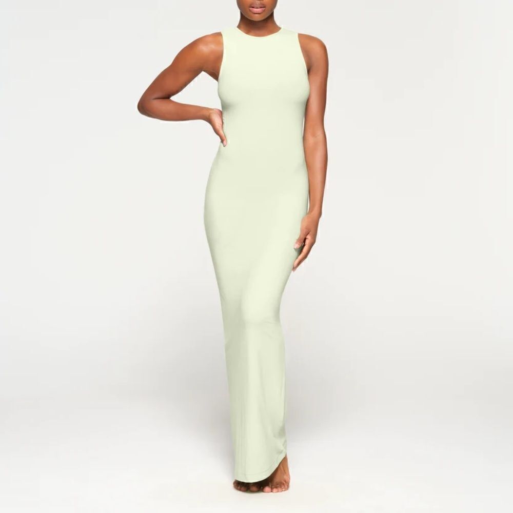 Skims Honeydew Sleeveless Soft Lounge Dress